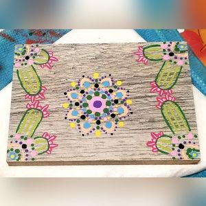 Cactus mandala painting